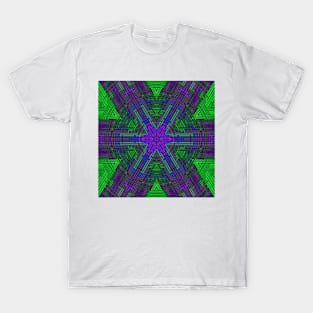 Weave Mandala Green Purple and Blue T-Shirt